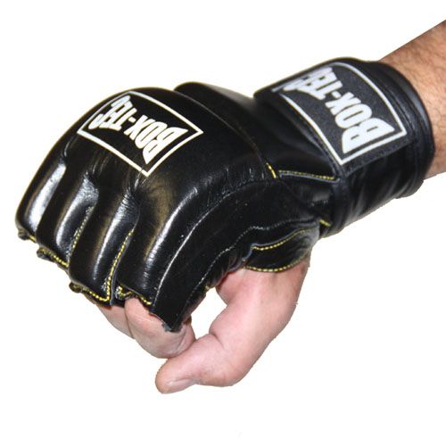Box-Tec Powerhand Leder Zwart