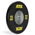 15 kg ATX Premium Bumper Plate - Zwart met geel
