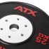 De ATX Premium Bumper Plates hebben een verhoogde kilogram aanduiding en ATX logo