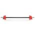 Halterset met Aerobics Bar en rode Vinyl-Disk halterschijven