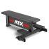 De bank van het ATX Combo Rack is voorzien van wielen en een spotter platform en kan ook buiten het rack gebruikt worden