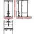 Afmetingen van het ATX Power Rack PRX-750 + Lat Pulley