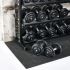 Rubberen vloermat van 10 mm dik zwart rubbergranulaat met 5% grijze EPDM spikkels