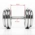 Afmetingen van de CHD Dumbbells Chroom