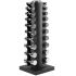 Chromen Dumbbell Set met ATX Opbergtoren