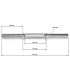Afmetingen van de Dumbbellstang Schroefdraad 40 cm