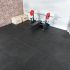 De Rubbertegel 100 x 100 x 2 cm is perfect als sportvloer voor zware gewichten