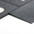 De afwerkranden van het Rubber Tile System lopen geleidelijk schuin omlaag