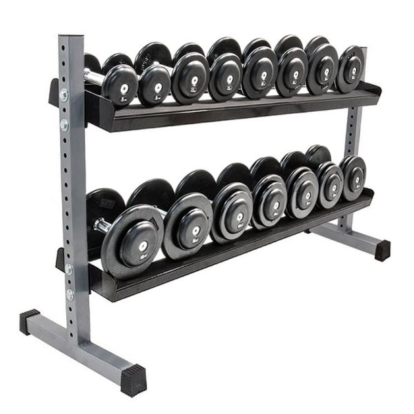 CHD Set Rubber 5-20 kg met Dumbbellrek