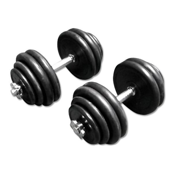 Rubberen Dumbbell Set 2 x 30kg