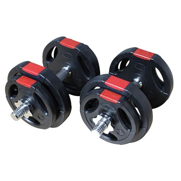 Kunststof-Gripper Dumbbell Set 2 x 10 kg