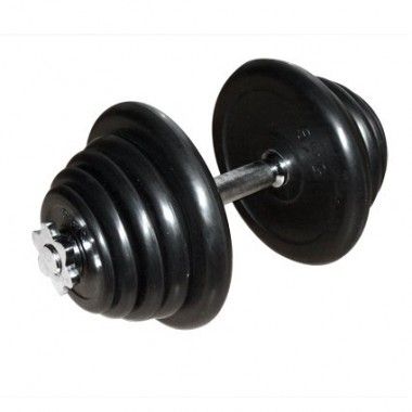 Rubberen Dumbbell 25 kg / 1 kg stappen