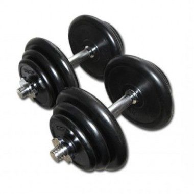 Rubberen Dumbbell Set 2 x 20kg