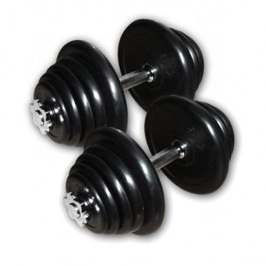 Rubberen Dumbbell Set 2 x 25kg