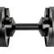 De Nuobell Adjustable Dumbbells 5 - 80 lbs hebben een volledig zwarte handgreep