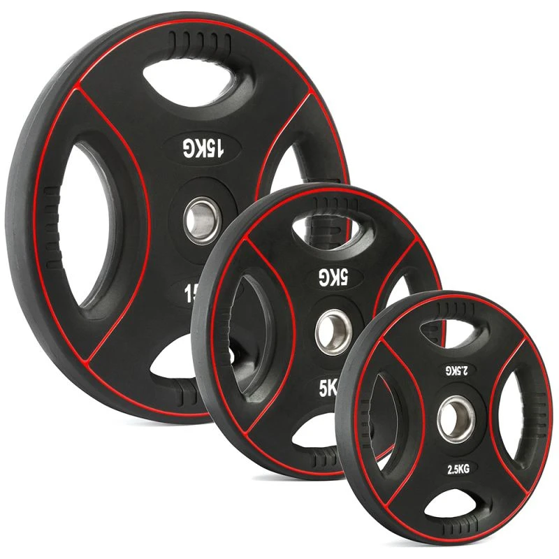 Polyurethaan 4-Grip Halterschijven 30 mm