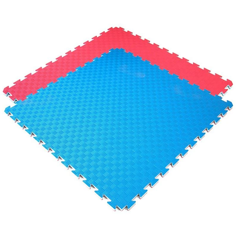 Foam Puzzelmat 100 x 100 x 2 cm - Rood/blauw