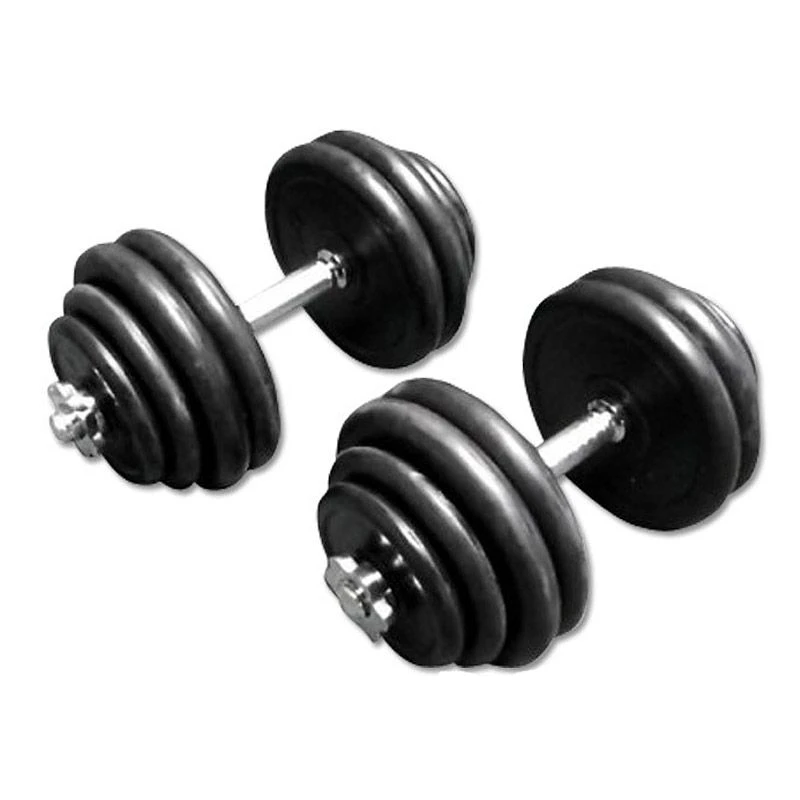 Rubberen Dumbbell Set 2 x 30kg