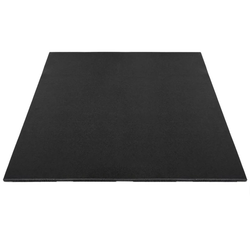 Rubbertegel 100 x 100 x 2 cm - CleanFit - Zwart
