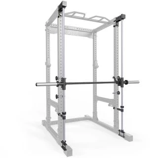 De ATX Smith Machine Option MPA-780 wordt aan de voorzijde van het power rack PRX-780 bevestigd