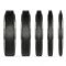 De diktes van de ATX Grip Bumper Plates van 25 kg tot 5 kg