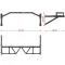 Afmetingen en boorafstanden van de ATX Pull-up Bar PUX-740