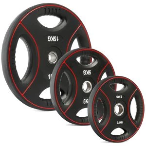 Polyurethaan 4-Grip Halterschijven 30 mm