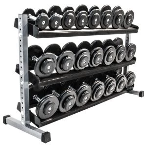 CHD Set Rubber 5-20 kg met Dumbbellrek