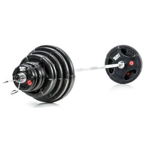 Olympische Halterset 140 kg Heavy Duty Rubber