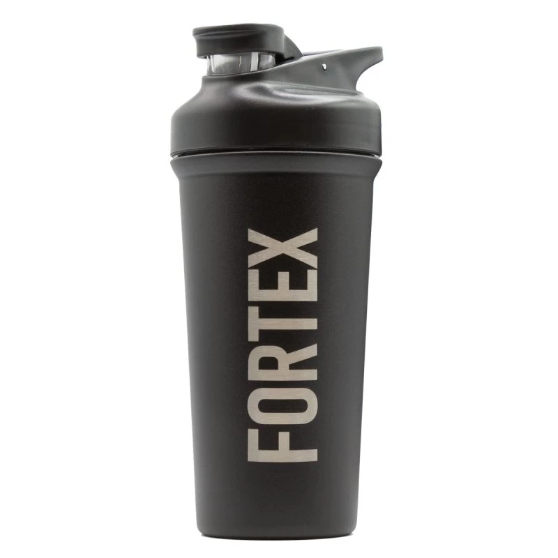 Fortex Stainless Steel 2-in-1 Shaker - Zwart