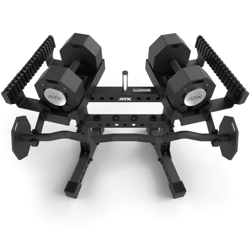 ATX Octa Dumbbells 2 x 36 kg + Curlstang + Opbergrek