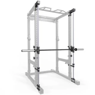De ATX Smith Machine Option MPA-780 wordt aan de voorzijde van het power rack PRX-780 bevestigd