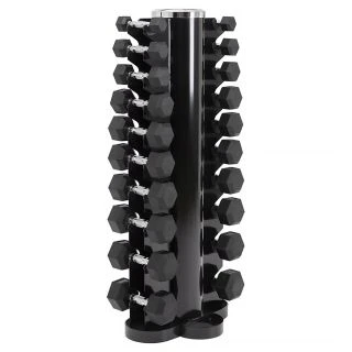 Hex Dumbbell Set met Opbergtoren