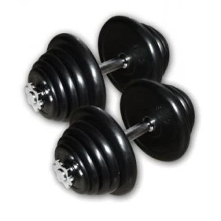 Rubberen Dumbbell Set 2 x 25kg