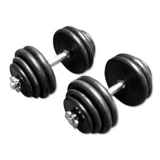 Rubberen Dumbbell Set 2 x 30kg