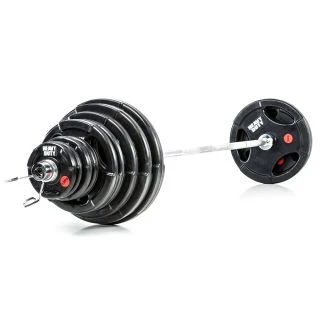 Olympische Halterset 140 kg Heavy Duty Rubber