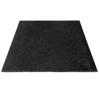 Rubbertegel 100 x 100 x 2 cm - CleanFit - Zwart/grijs