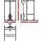 Afmetingen van het ATX Power Rack PRX-720 + Lat Pulley met 115 kg Gewichtstapel