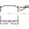 Afmetingen en boorafstanden van de ATX Pull-up Bar PUX-740