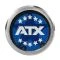 Het logo van de ATX Competition Weightlifting Bar