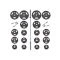 Olympische Halterset 140 kg Heavy Duty Rubber