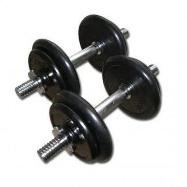 Rubberen Dumbbell Set 2 x 15kg