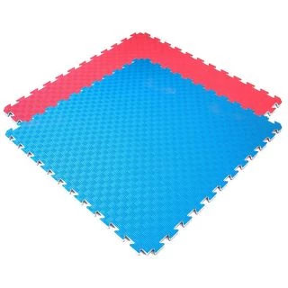 Foam Puzzelmat 100 x 100 x 2 cm - Rood/blauw
