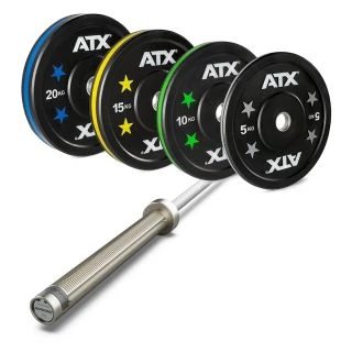 Voordeelpakket Gungnir / ATX Color Stripe Bumper Plates Halterset 120 kg
